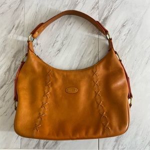 Tod’s hobo style purse all leather camel color